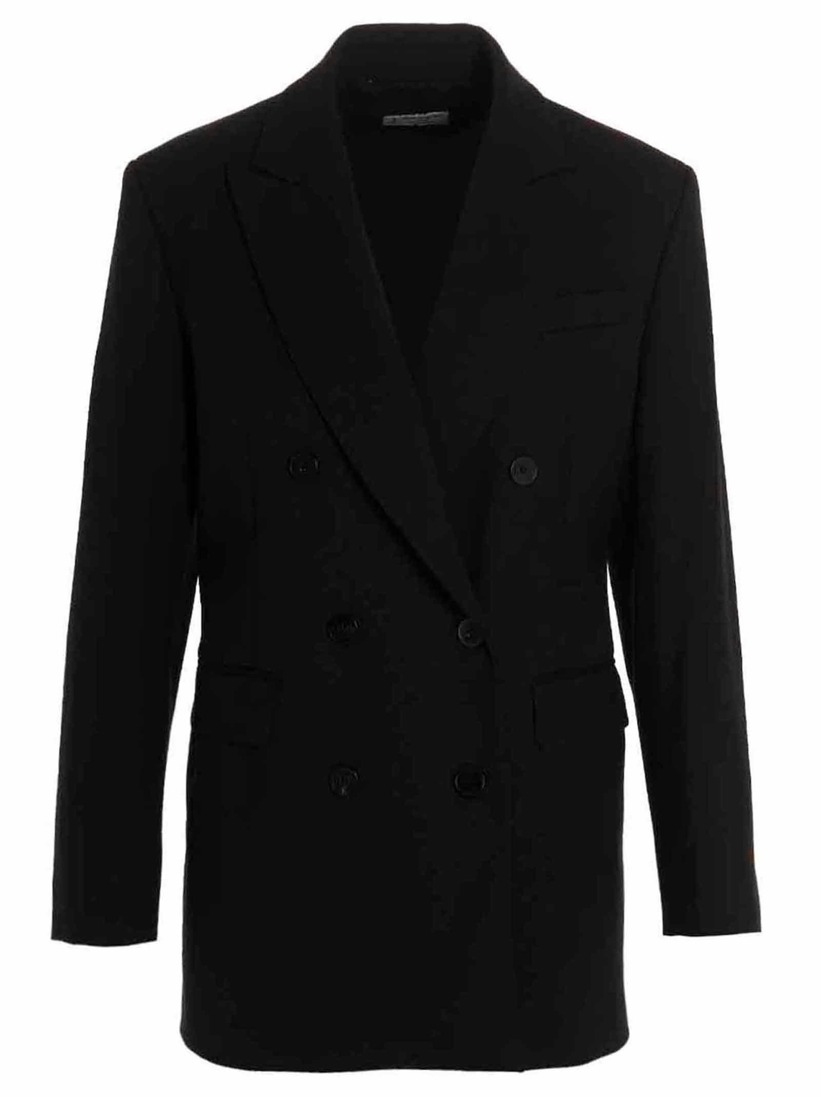 alberto biani wool double breast blazer jacket