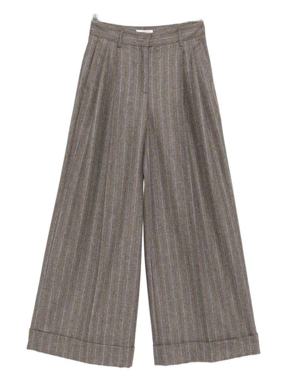 alberto biani wool flannel trousers