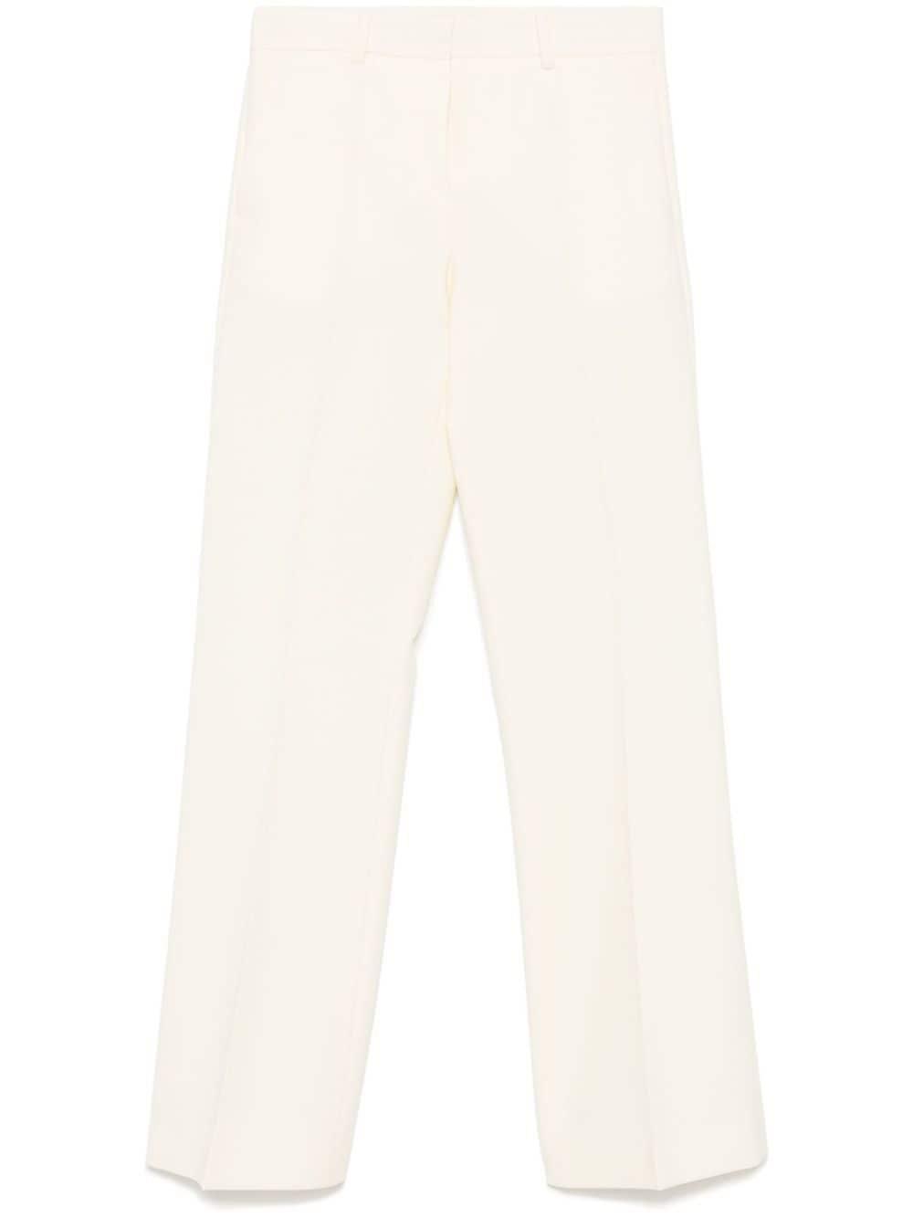 alberto biani wool flared trousers