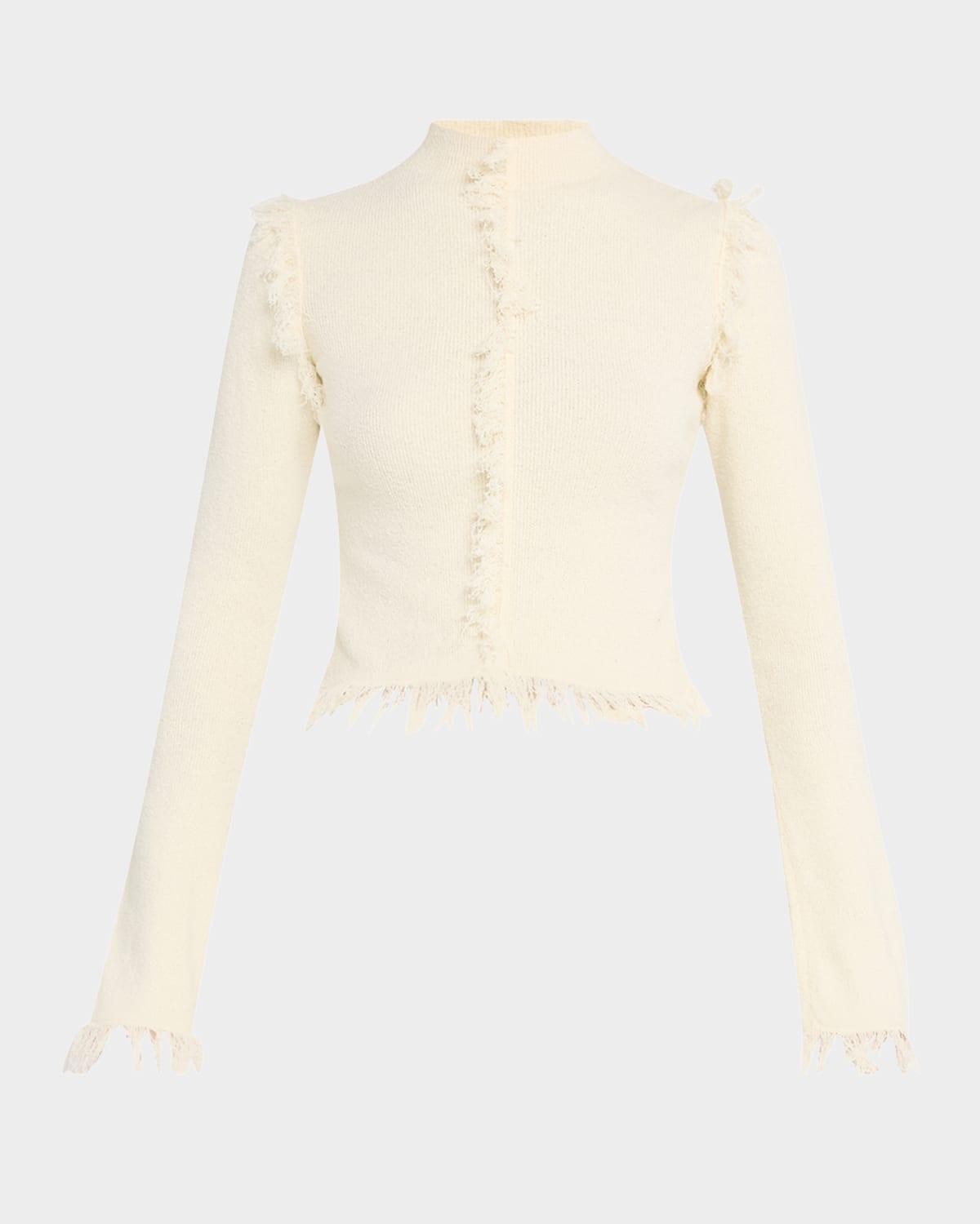 albi fringe knit top