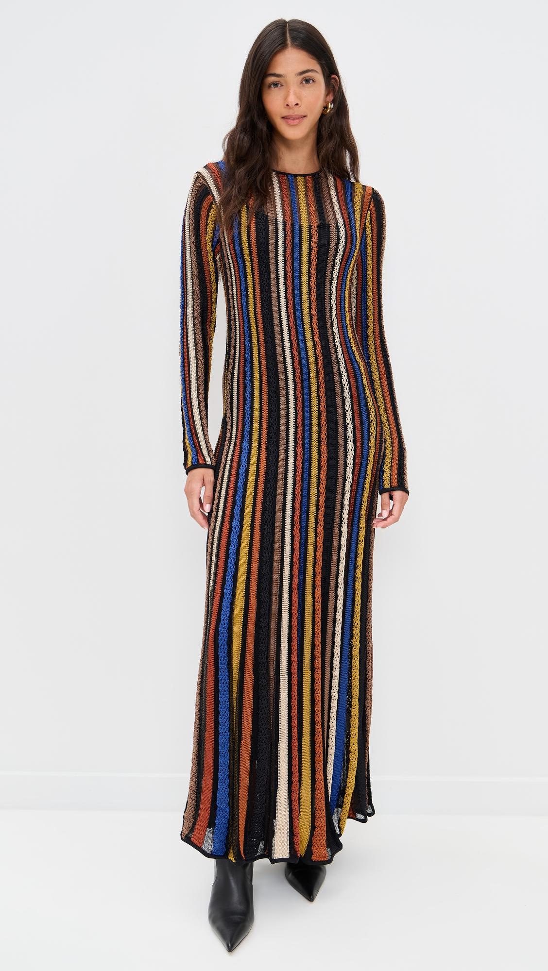 albie knit long sleeve knit dress