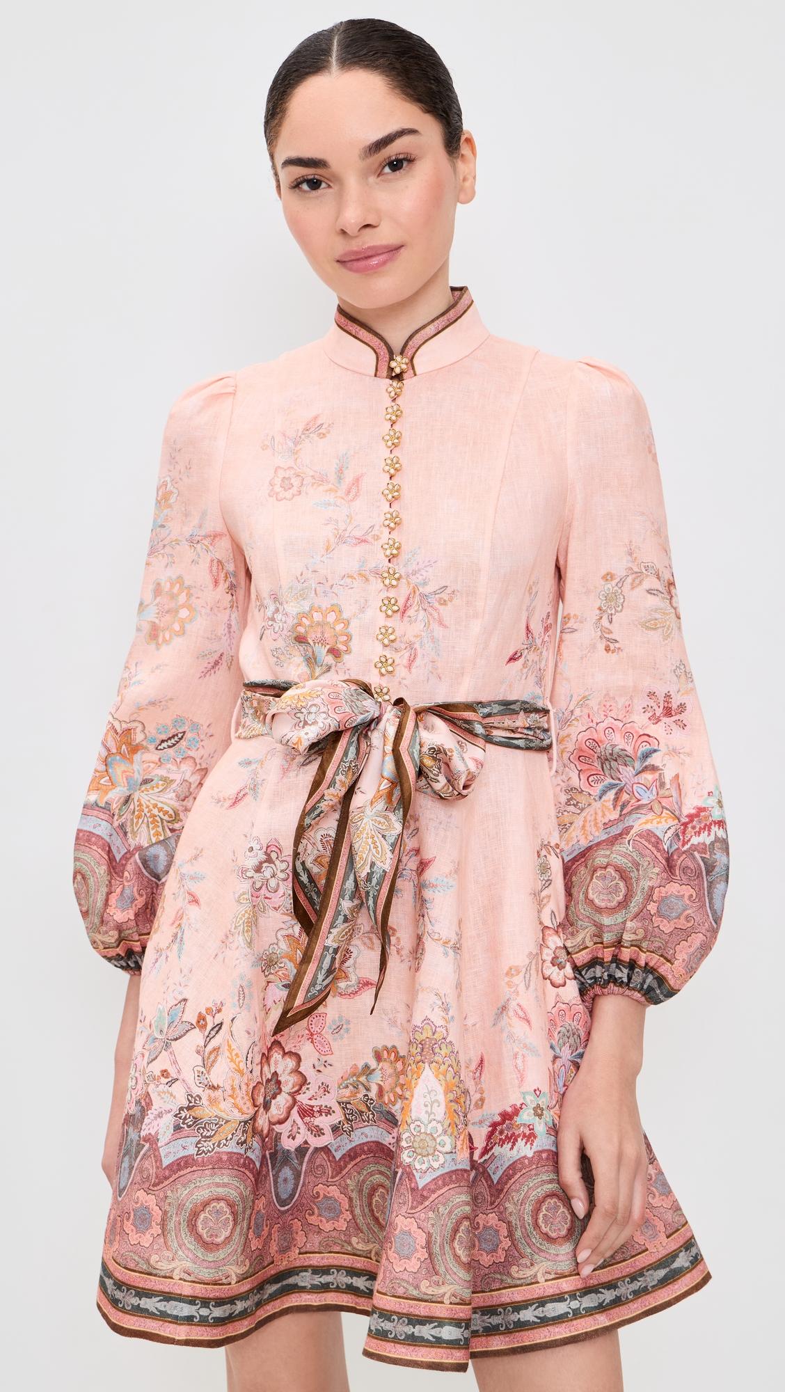 alchemy button mini dress