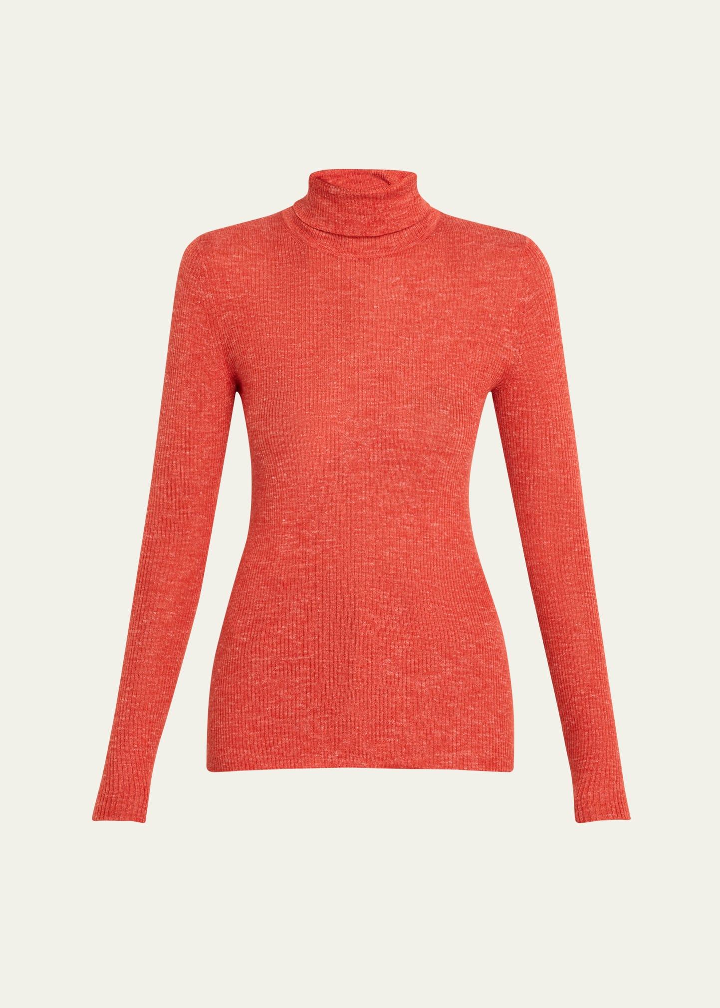 aldon turtleneck cashmere rib sweater