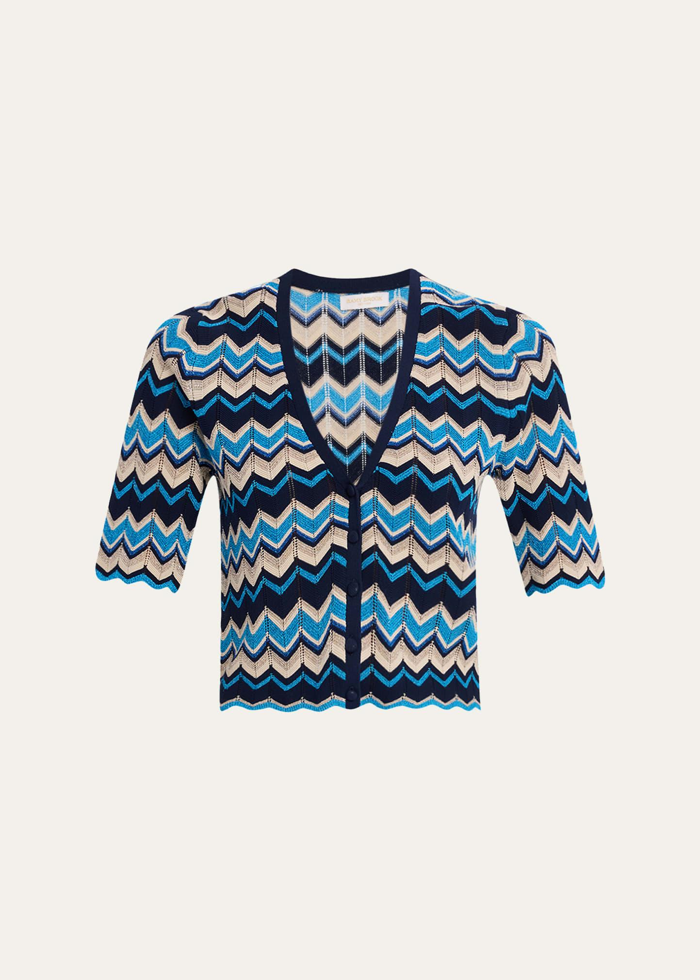 alec chevron-knit cardigan