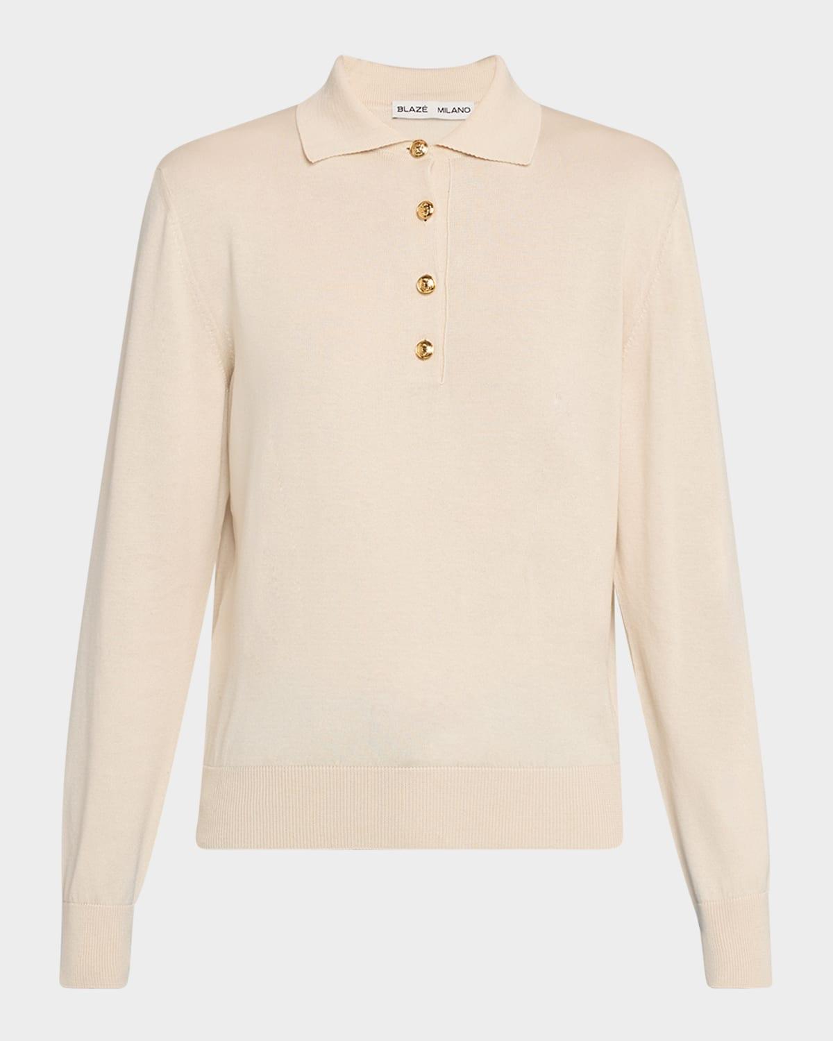 alegria long-sleeve polo sweater