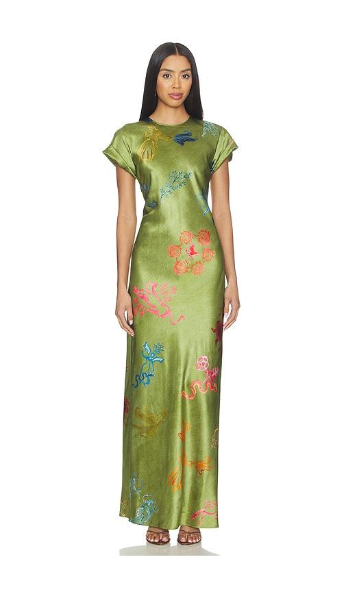 alejandra alonso rojas nausheen dress in green.