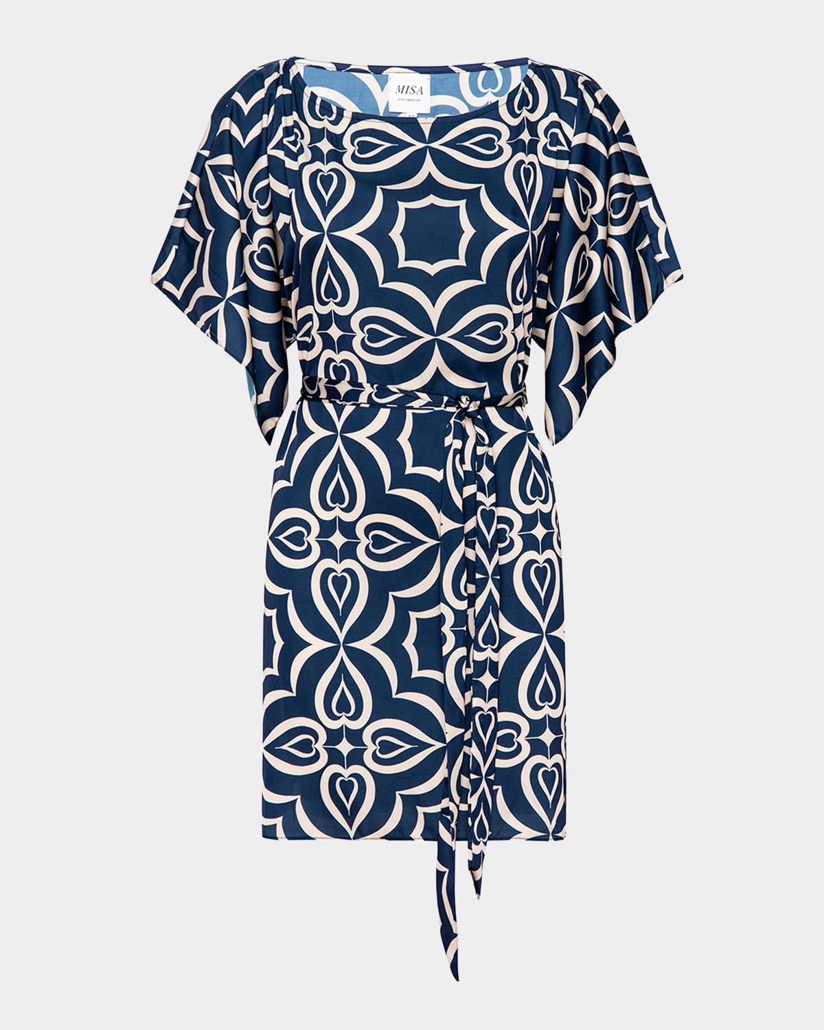 aleka belted mini dress