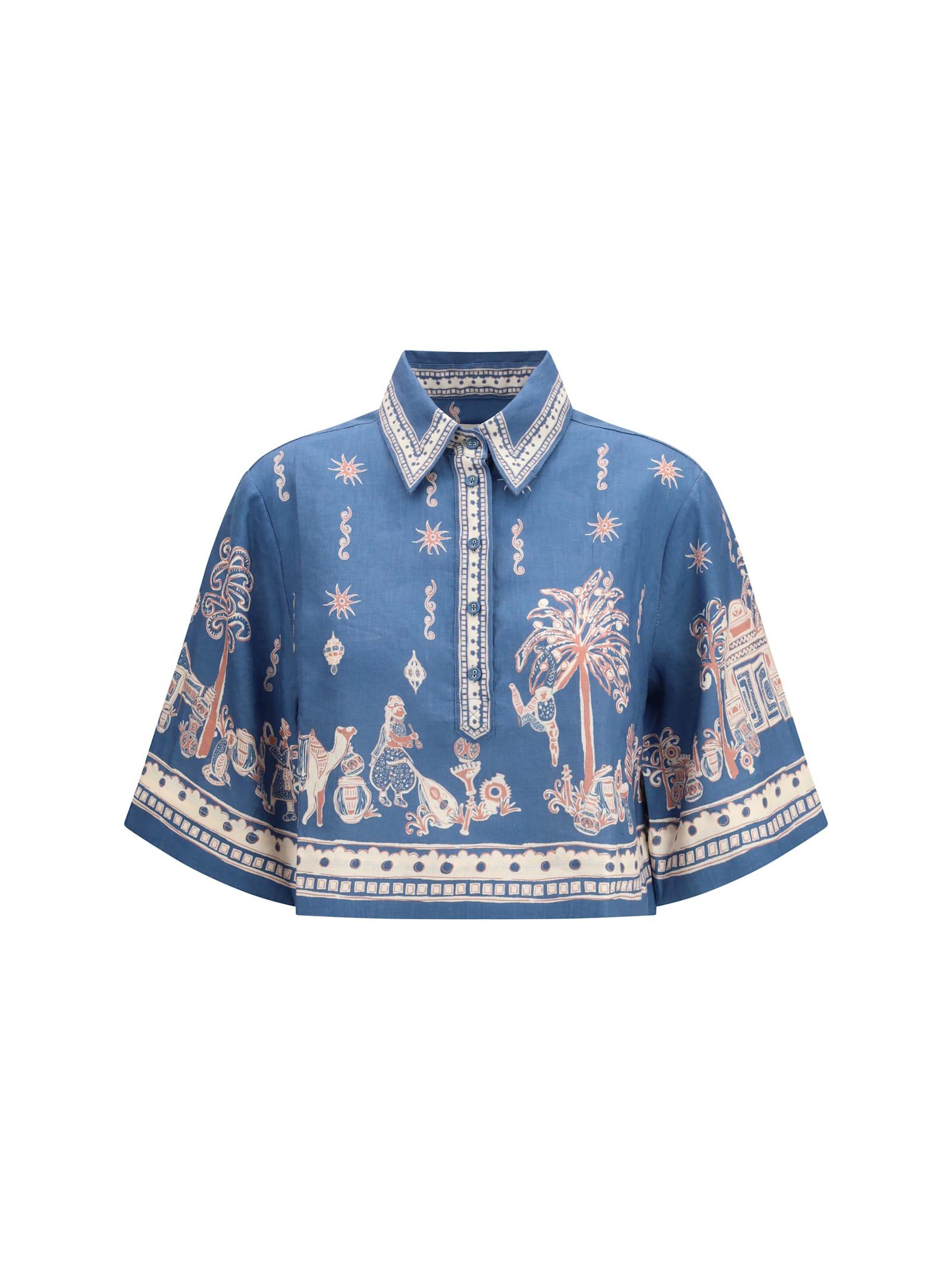 alemais acacia cropped shirt