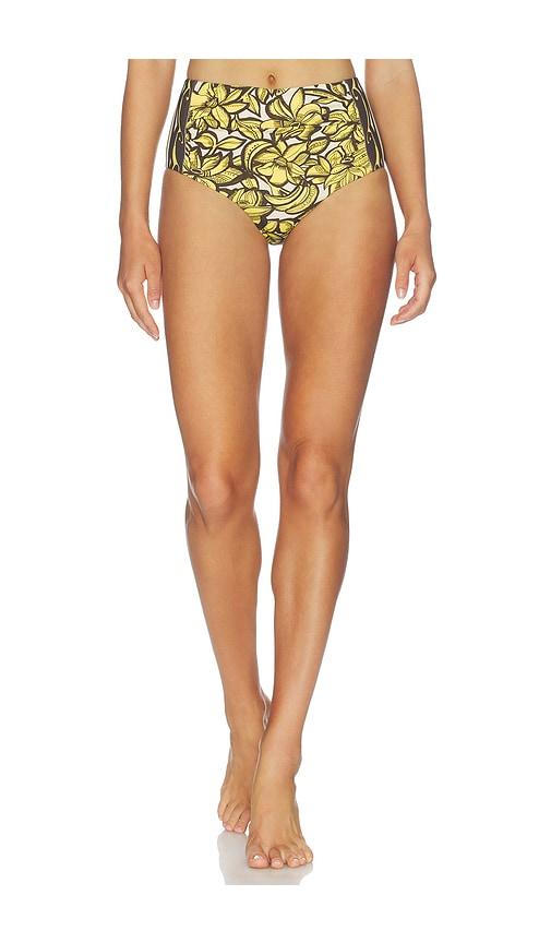 alemais mona high waist brief in yellow.