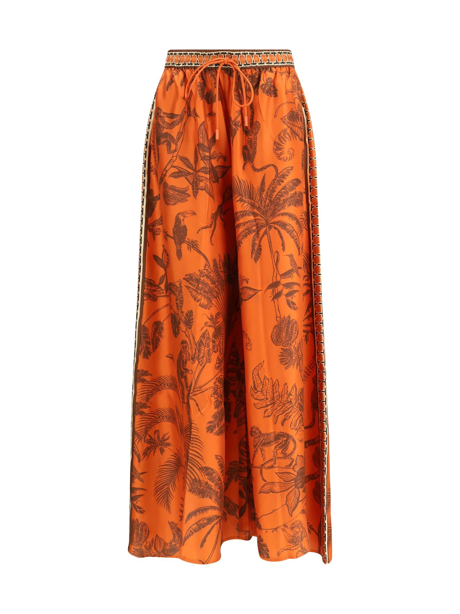 alemais monkey dance silk palazzo pants