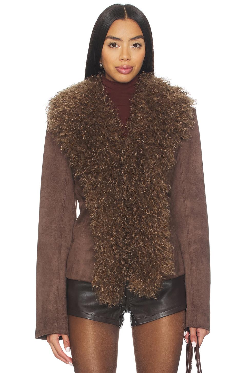 alena faux suede coat