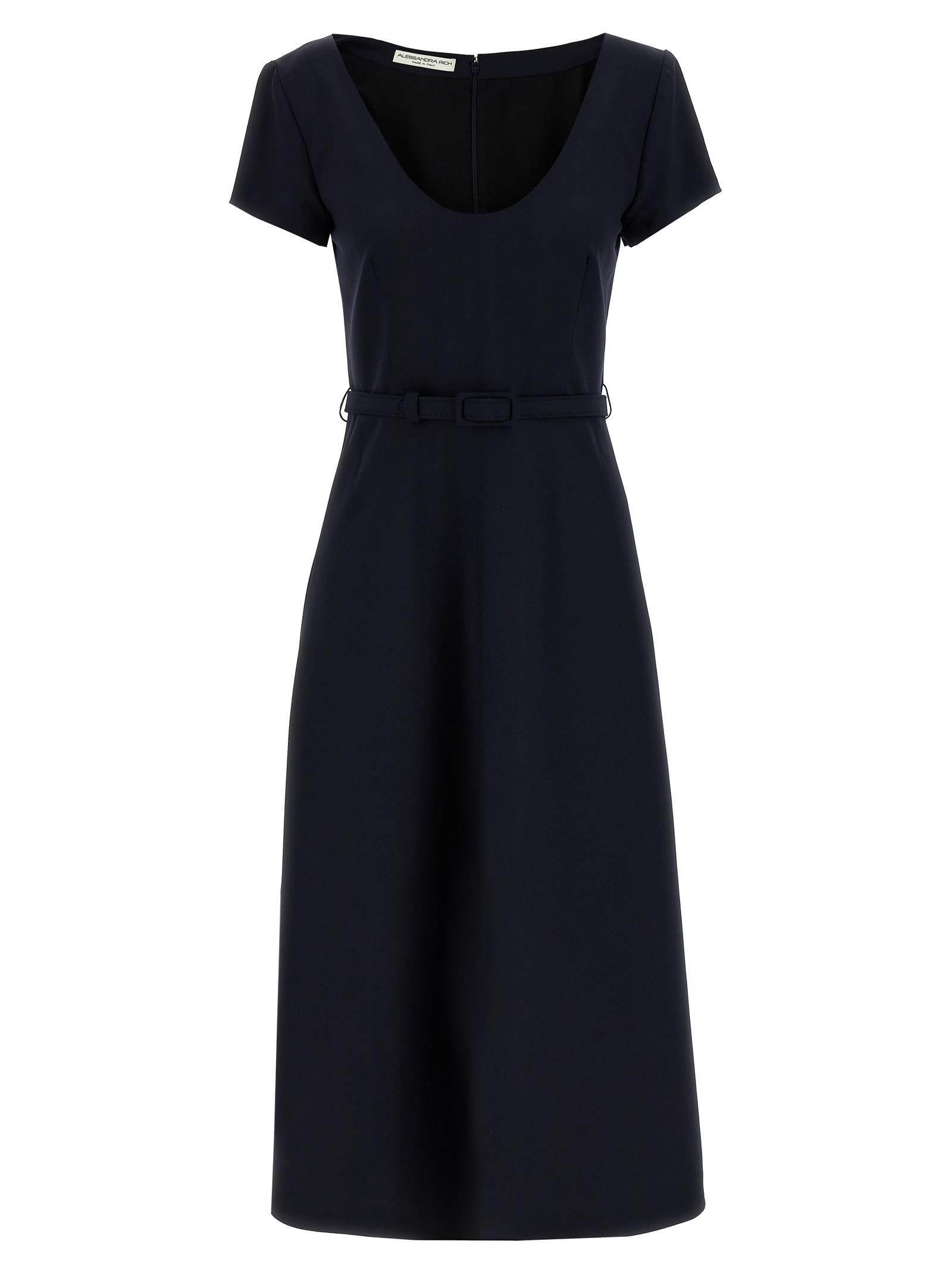 alessandra rich belt dress