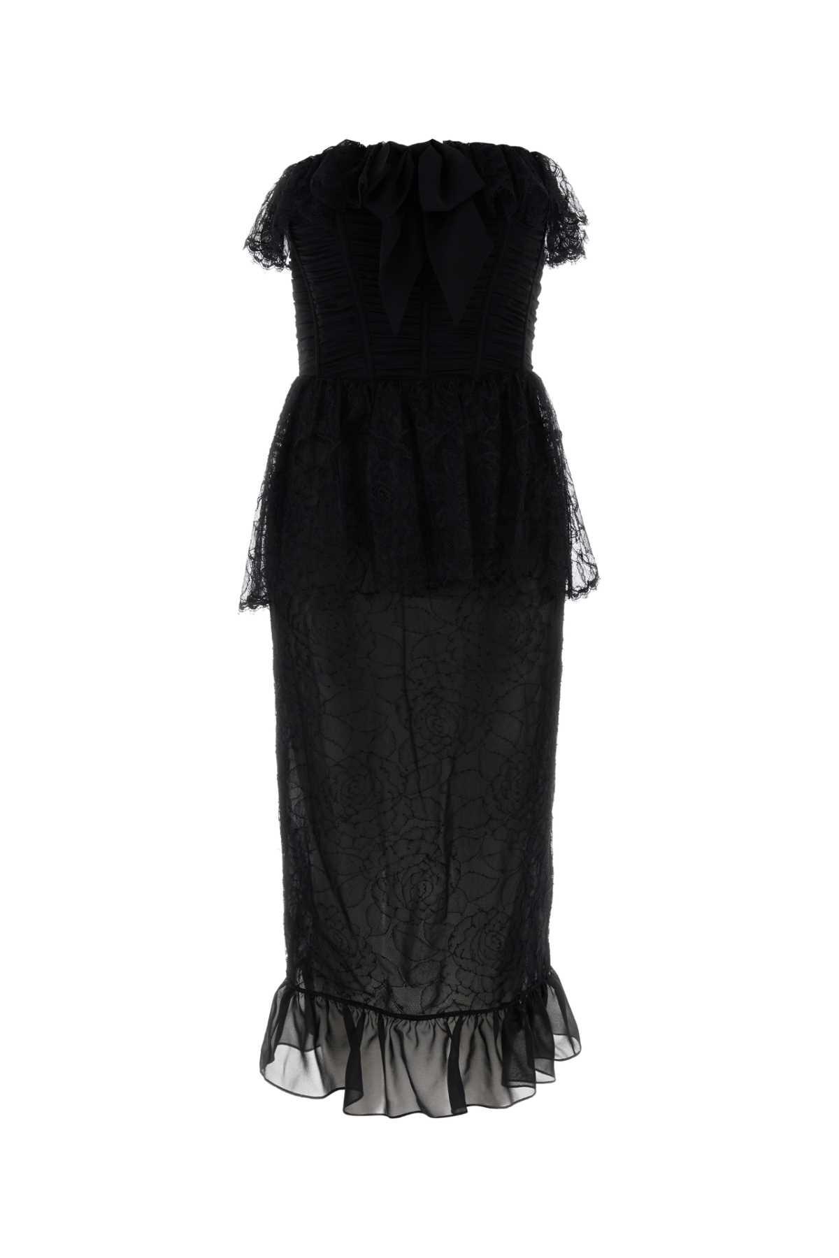 alessandra rich black lace dress