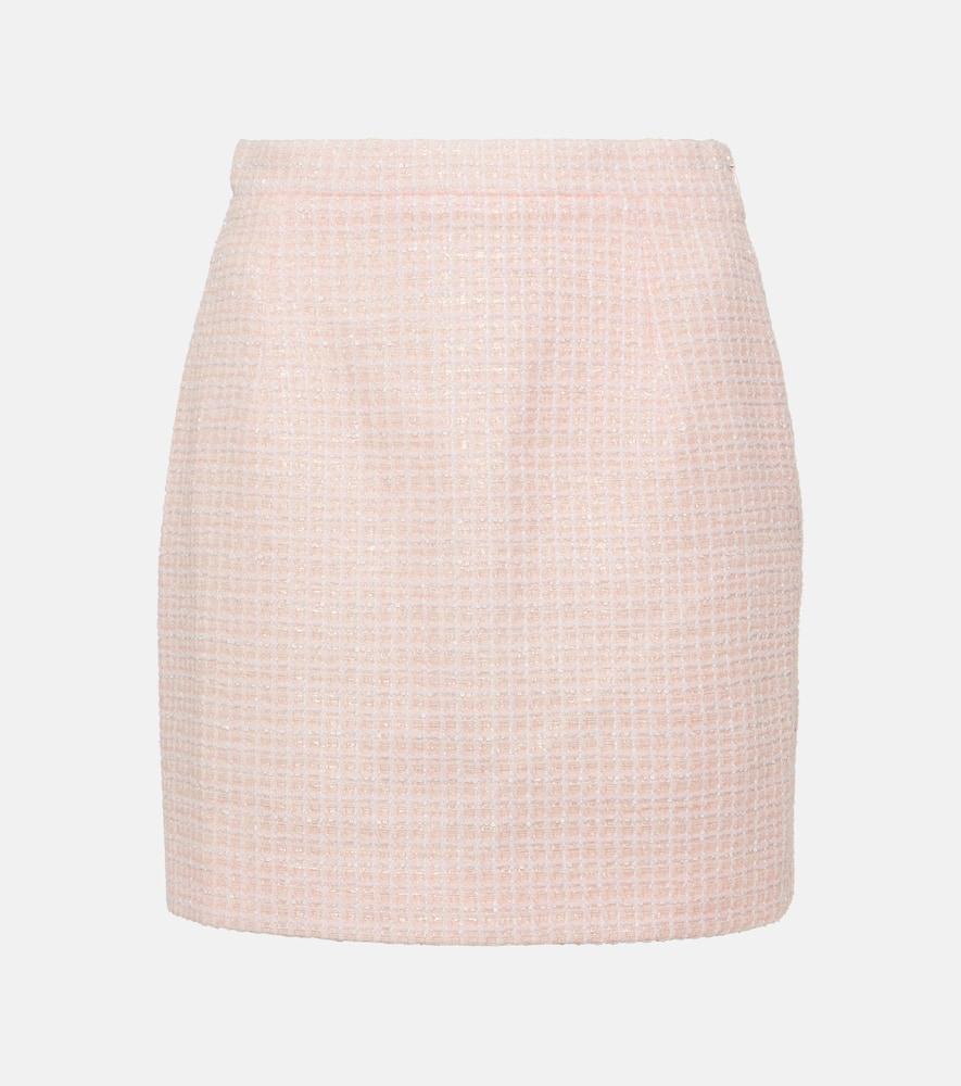 alessandra rich bouclé tweed miniskirt
