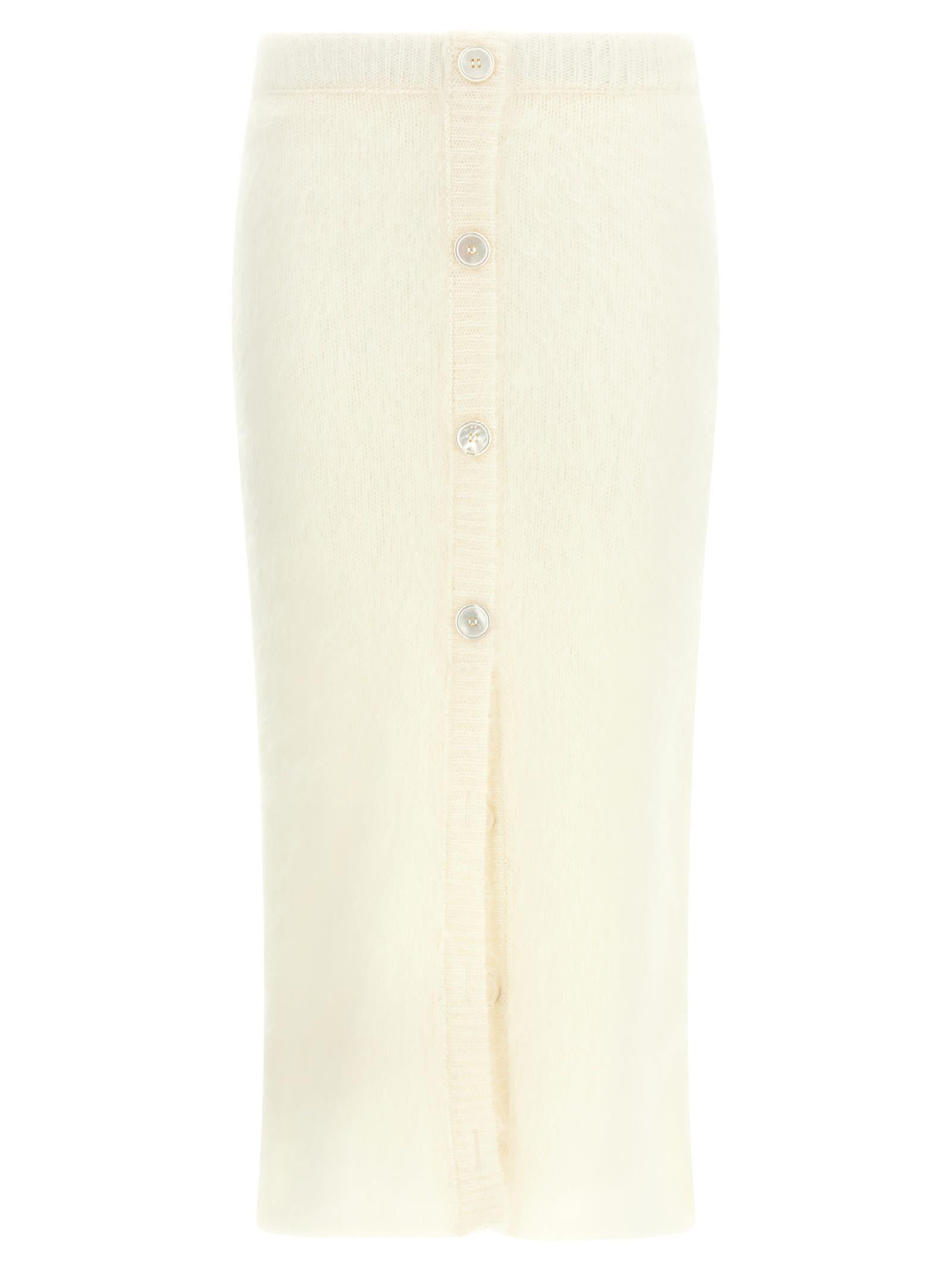 alessandra rich carded mohair skirt