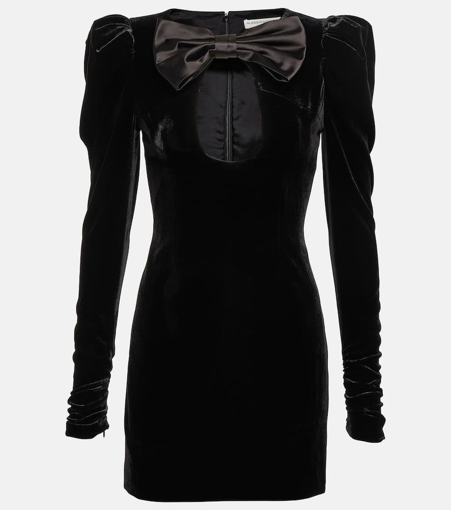 alessandra rich cutout velvet minidress