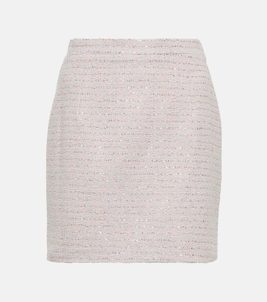 alessandra rich embellished tweed miniskirt