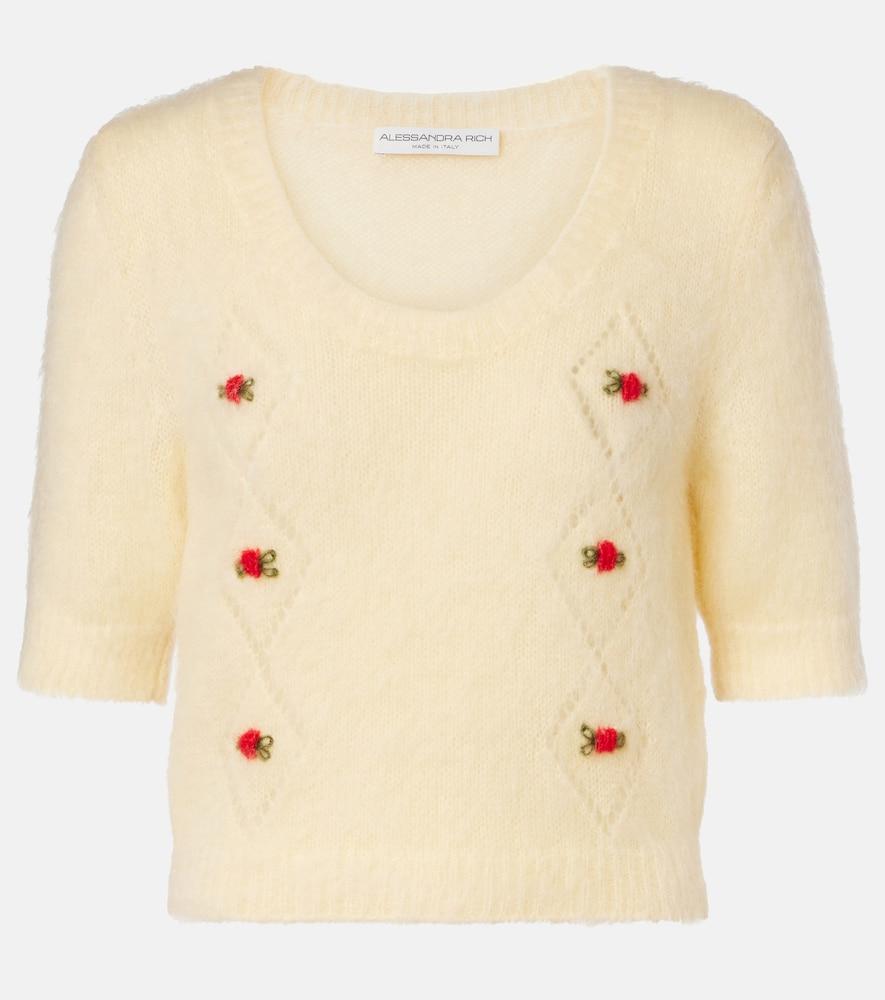 alessandra rich embroidered mohair