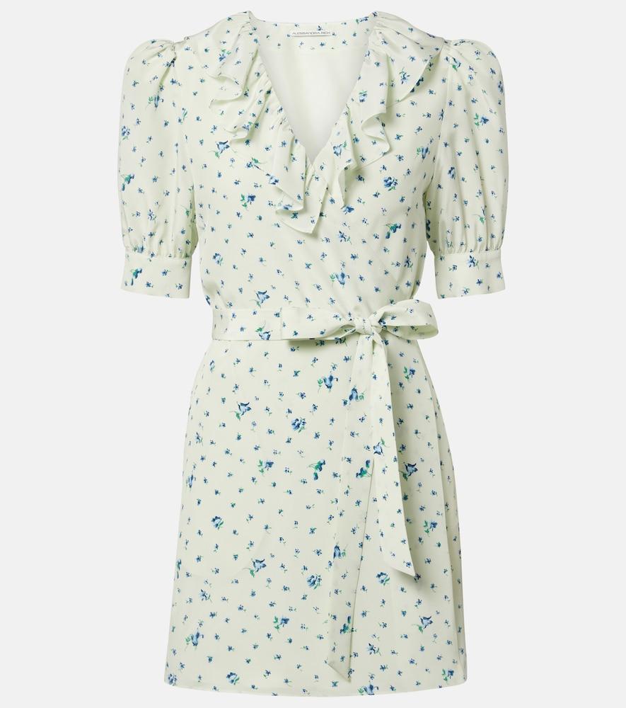 alessandra rich floral silk minidress
