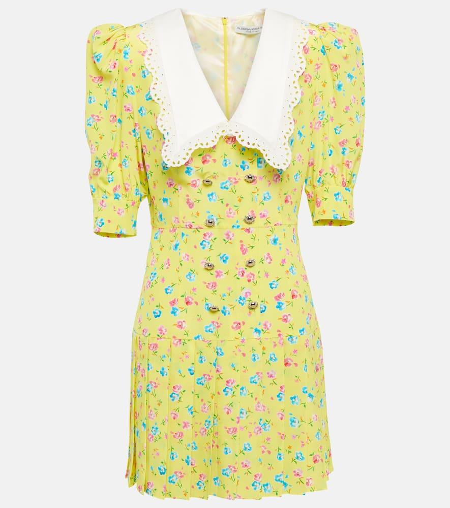 alessandra rich floral silk minidress