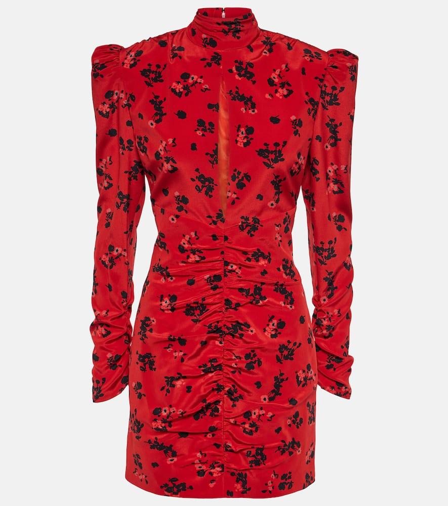 alessandra rich floral silk minidress