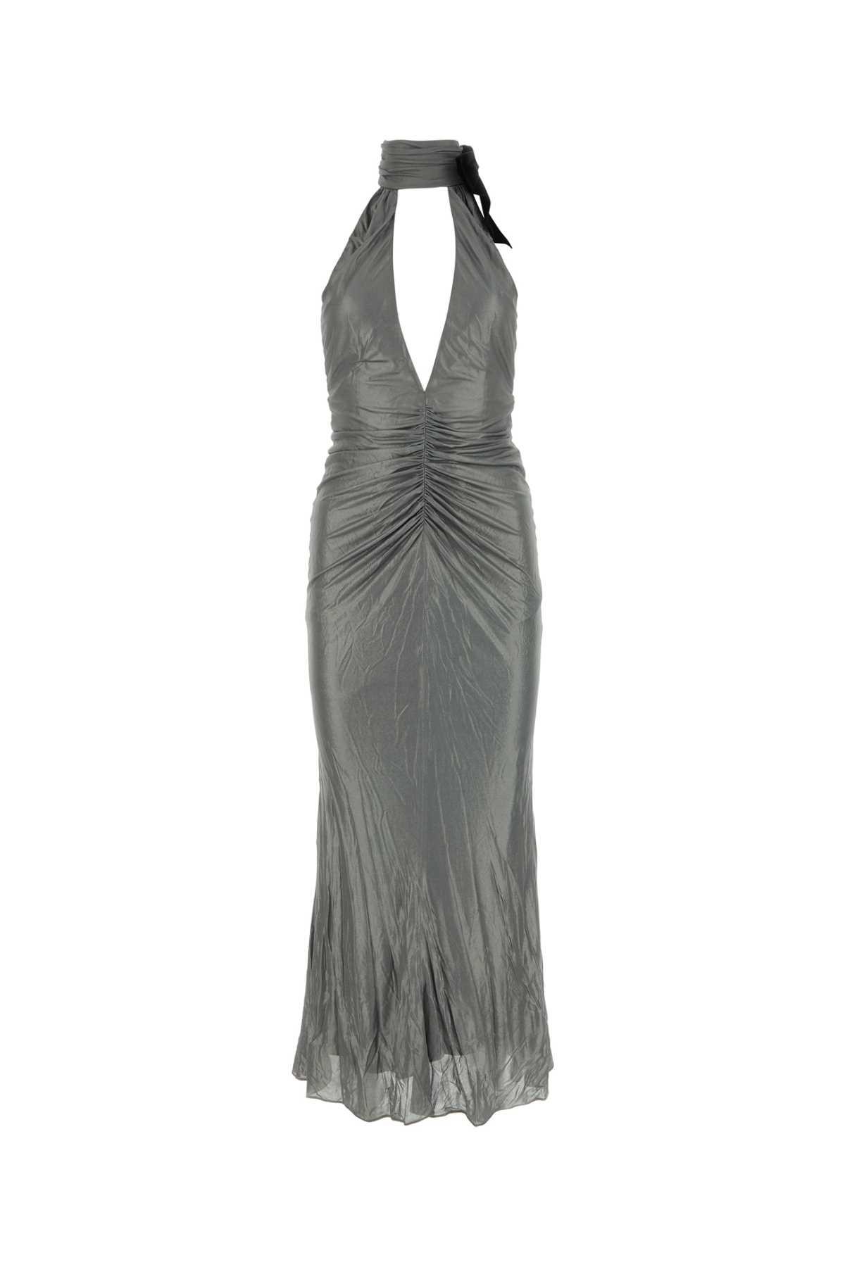 alessandra rich grey viscose dress