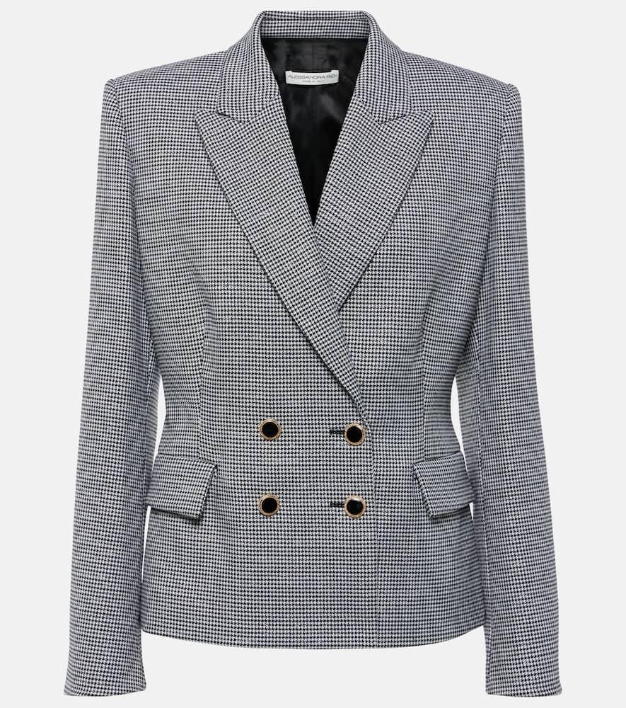 alessandra rich houndstooth wool