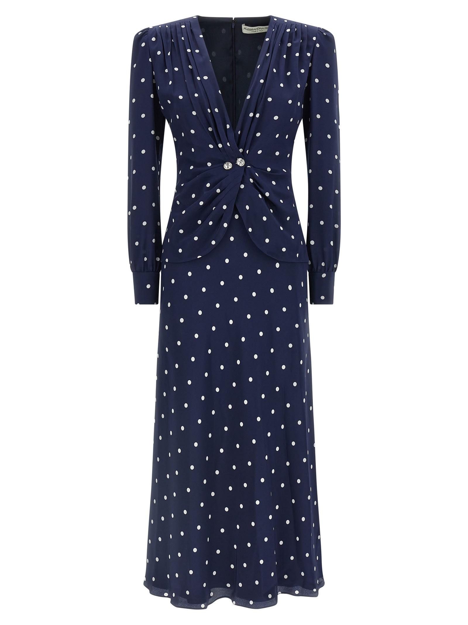 alessandra rich polka dot dress