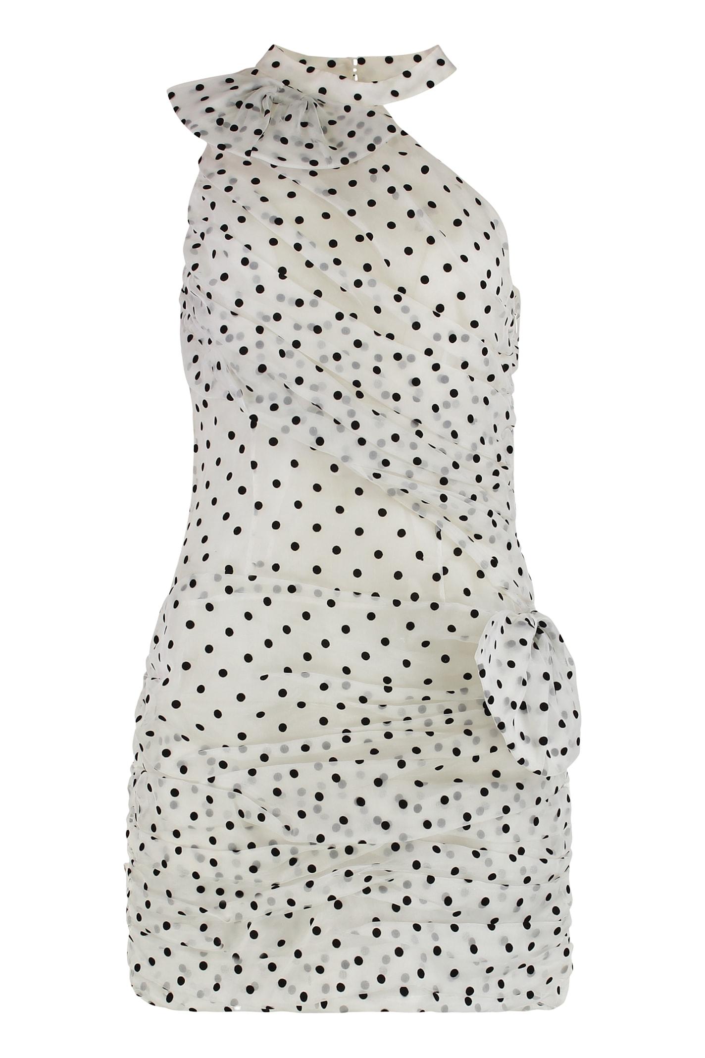 alessandra rich polka-dot mini-dress