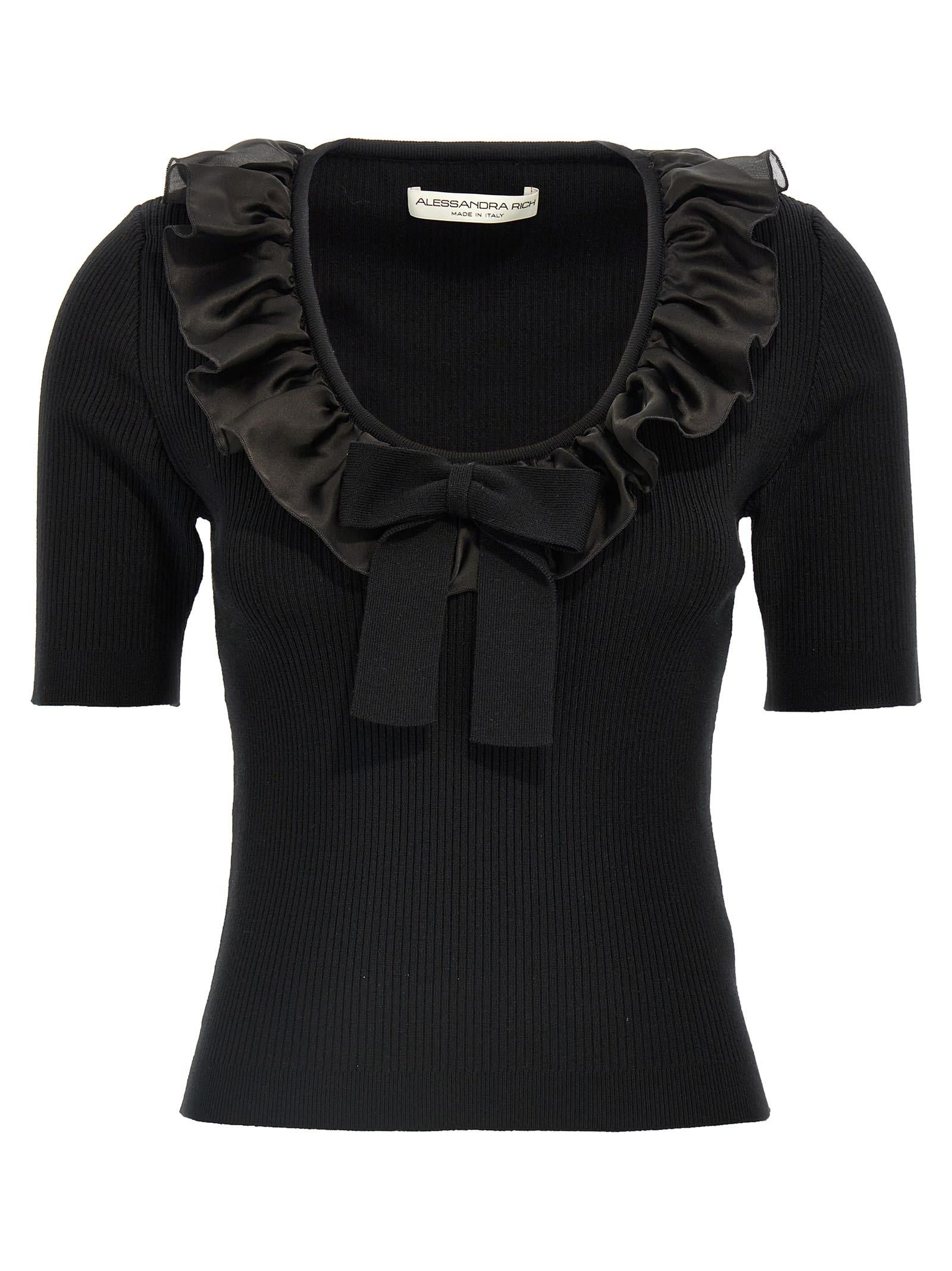 alessandra rich ruffle t-shirt