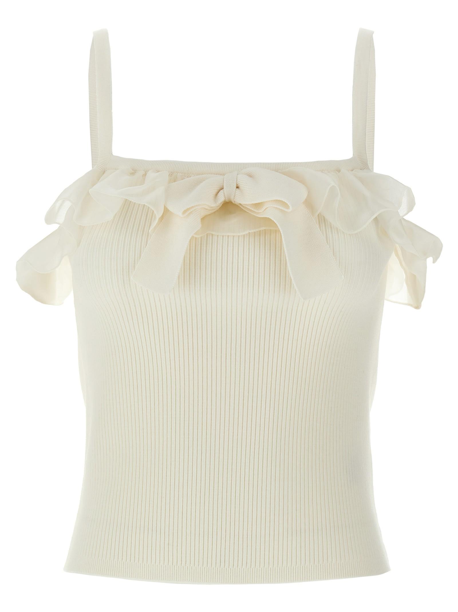 alessandra rich ruffle top