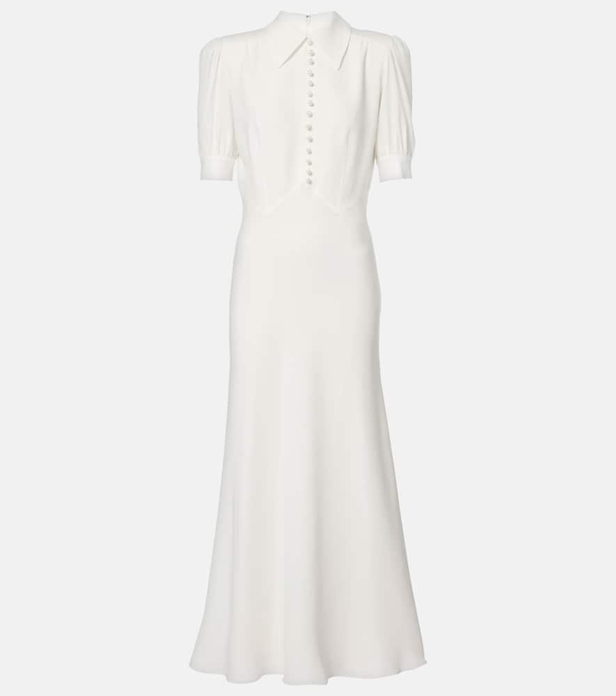 alessandra rich satin midi dress