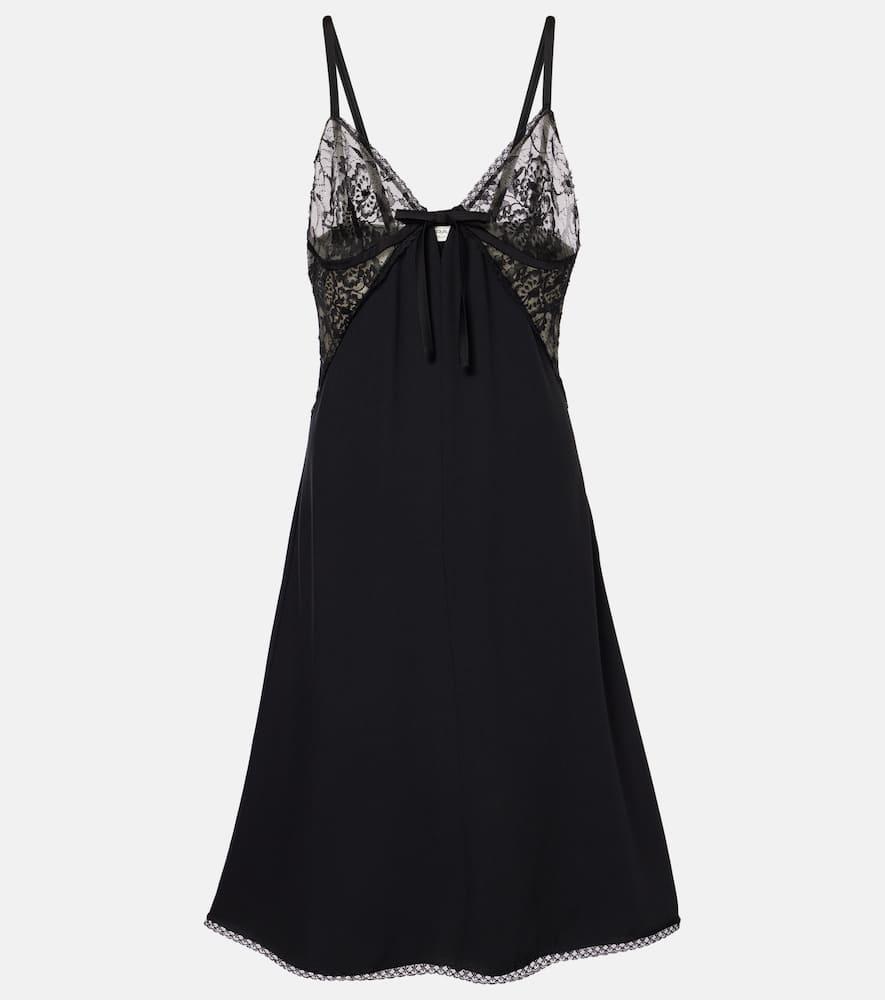 alessandra rich satin slip dress