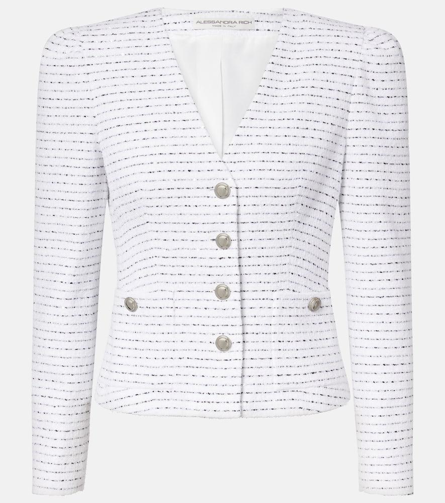 alessandra rich striped tweed jacket