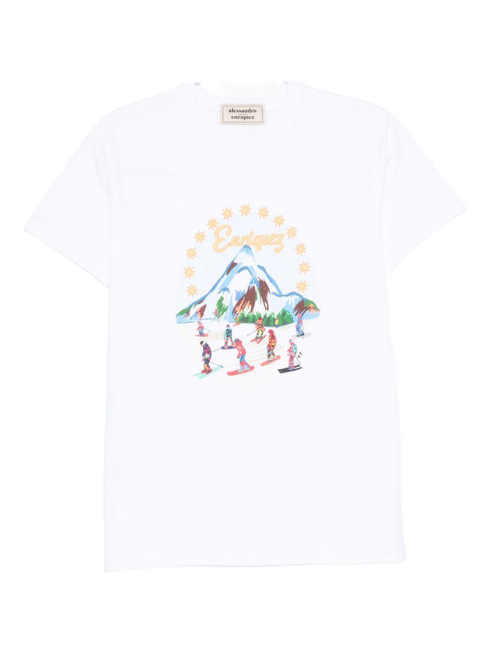 alessandro enriquez embroidered cotton t-shirt