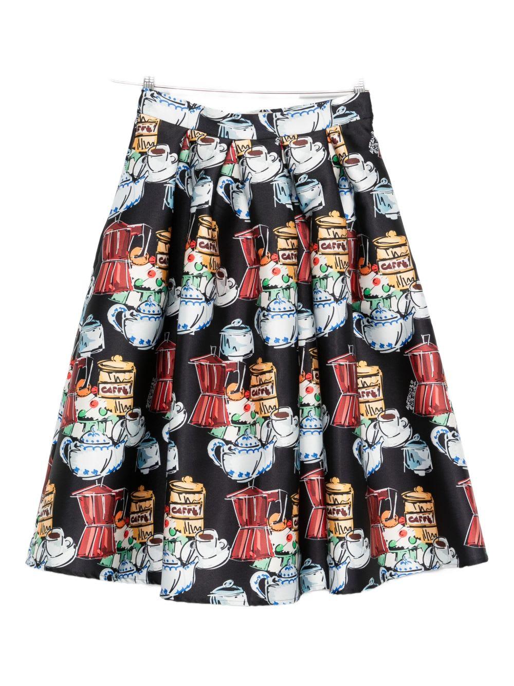 alessandro enriquez printed midi skirt