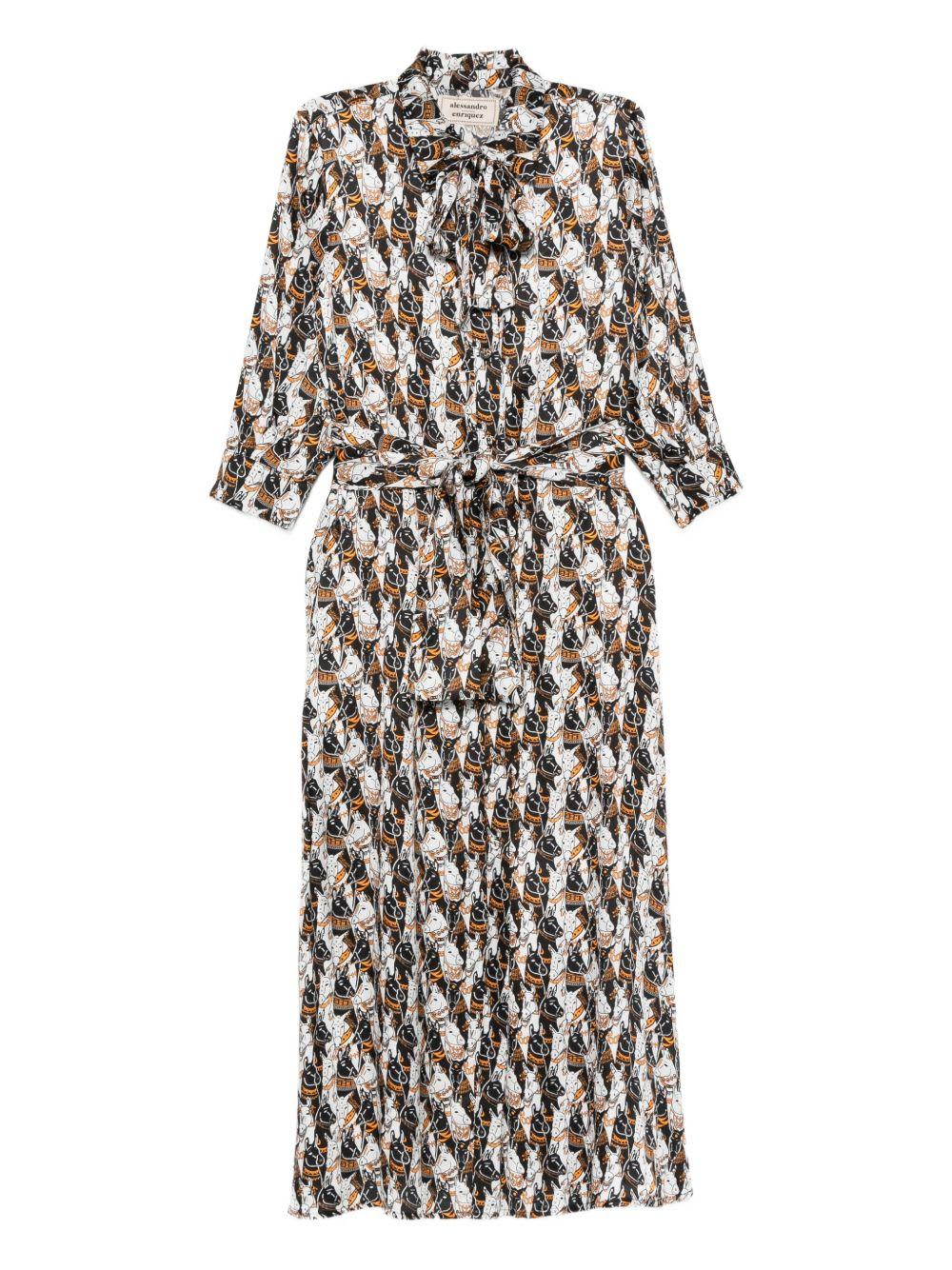 alessandro enriquez printed shirtdress