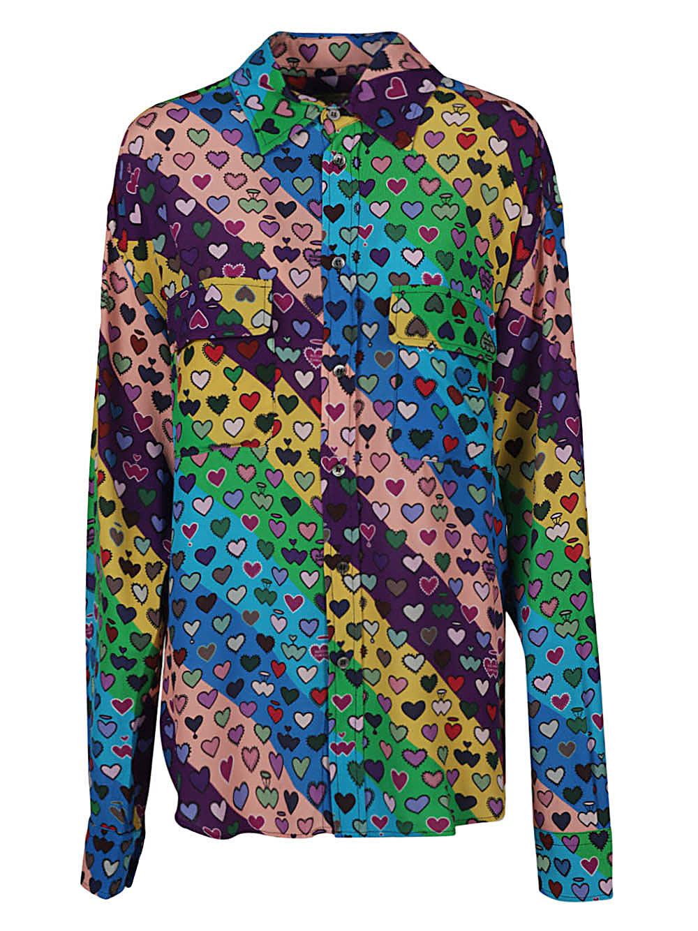 alessandro enriquez printed viscose shirt