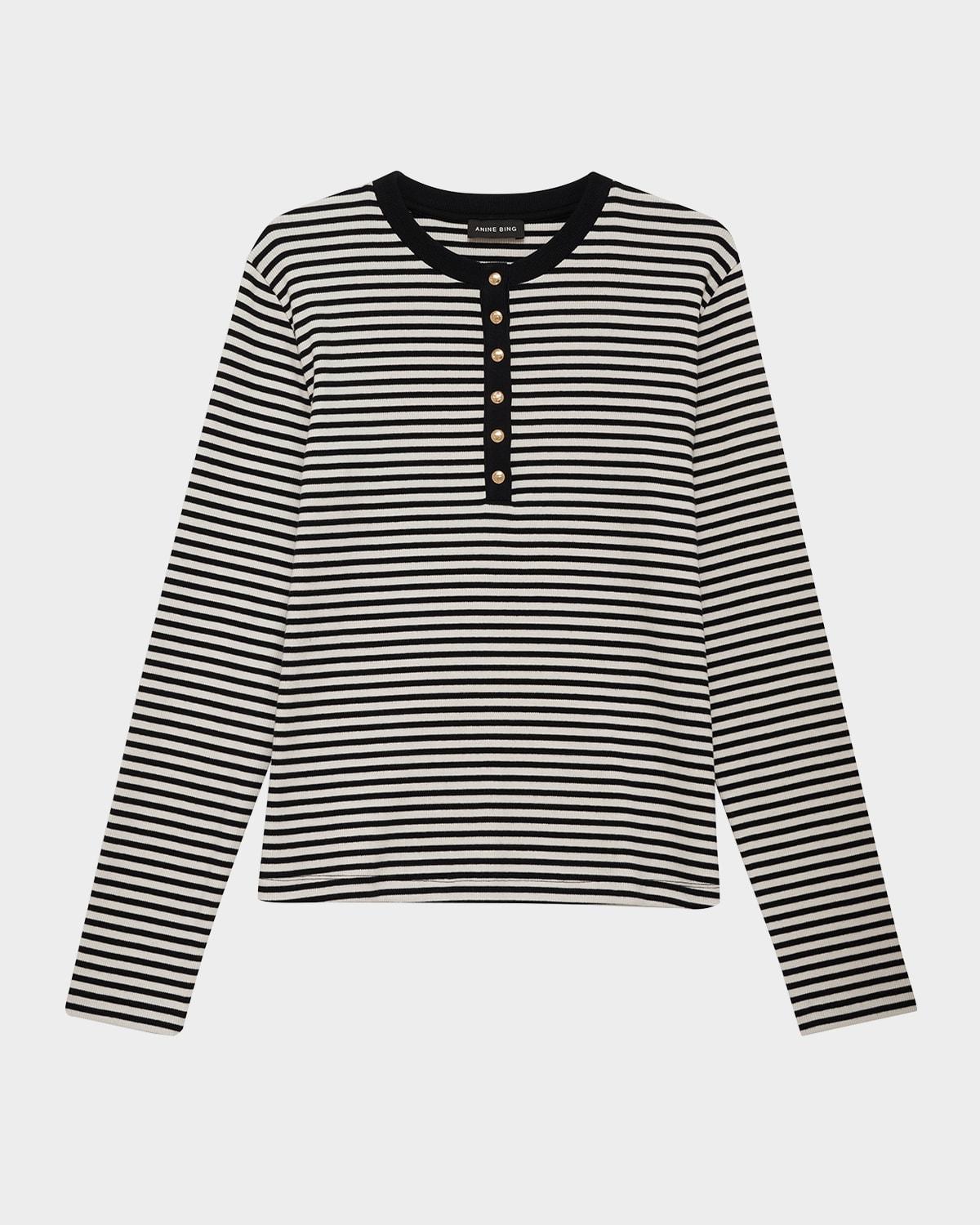 alessia stripe long-sleeve tee
