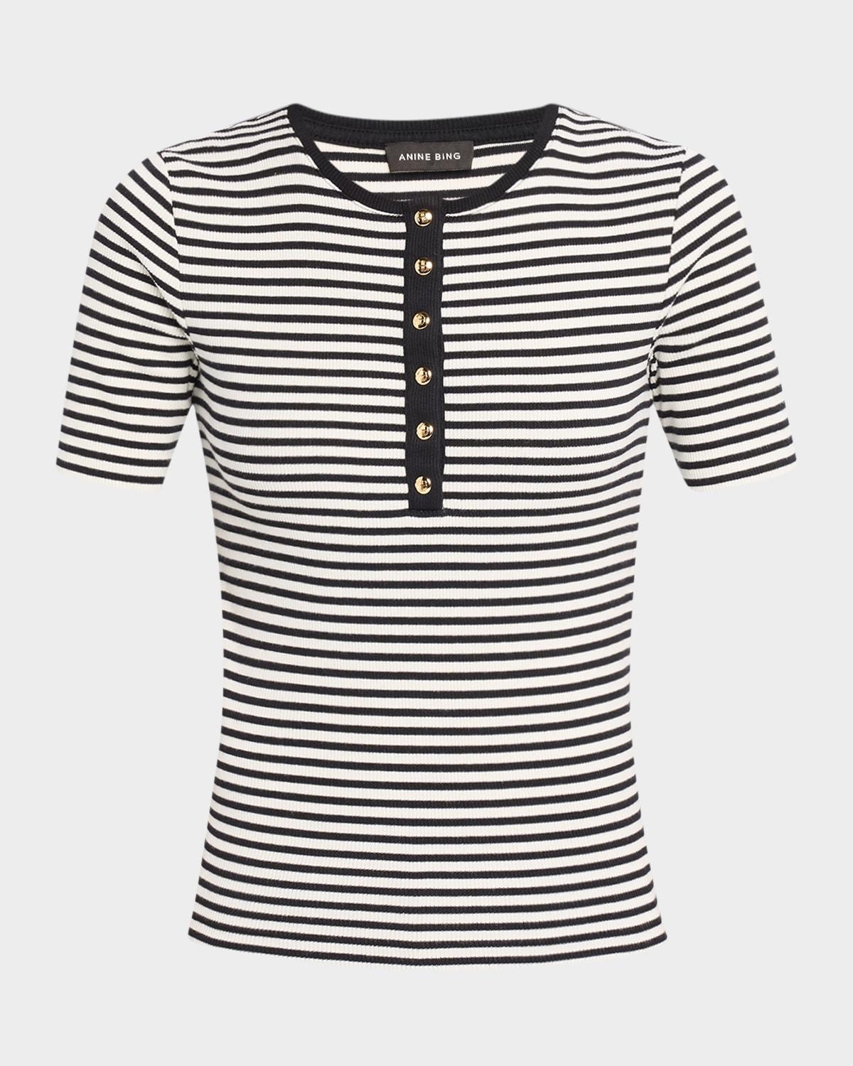 alessia stripe short-sleeve tee