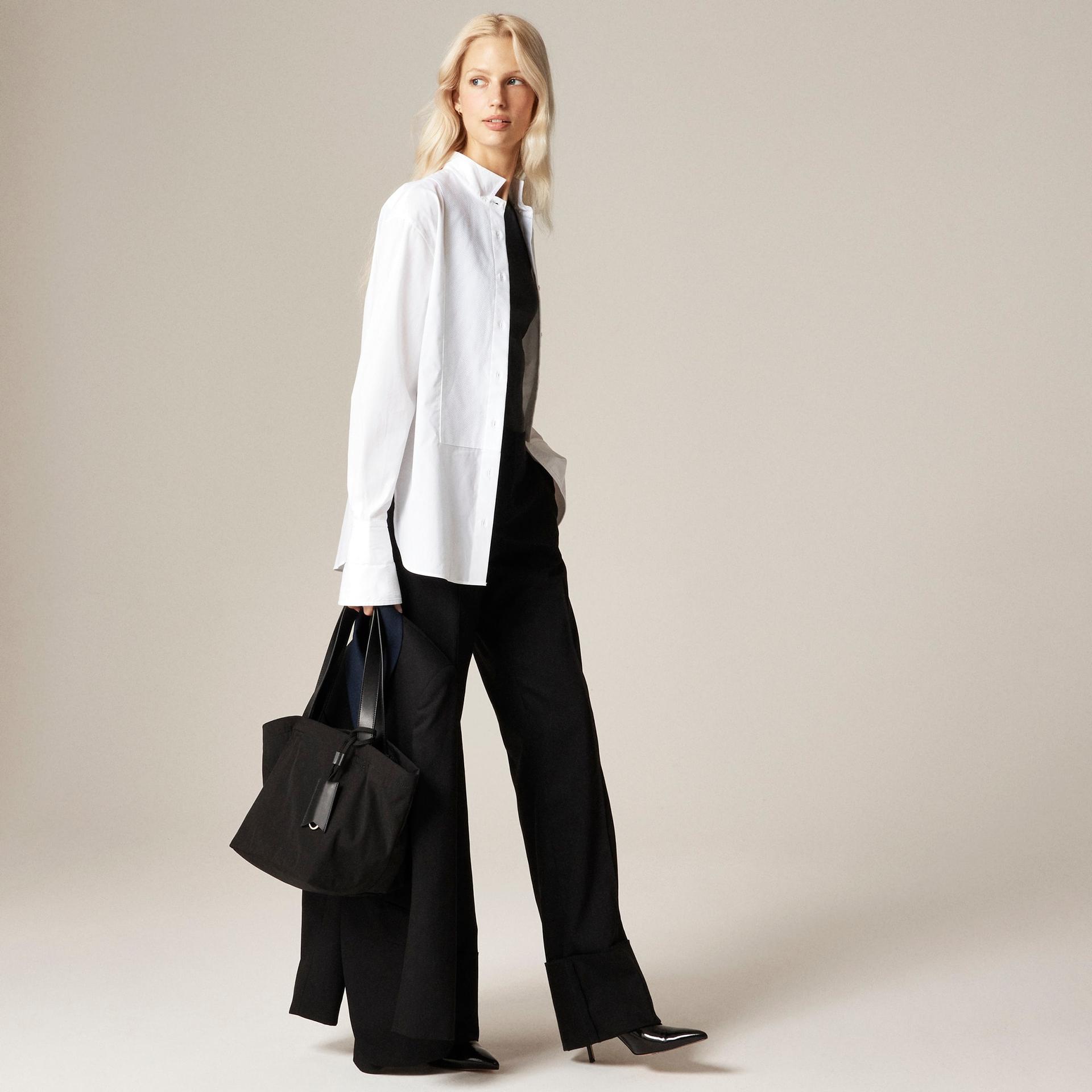 alex eagle x j.crew tuxedo shirt