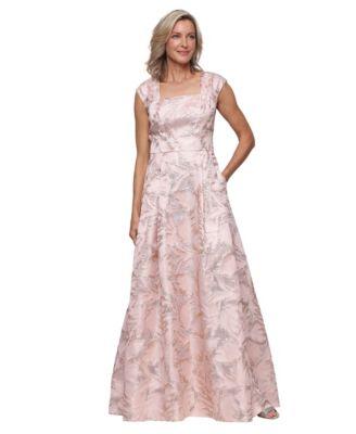 alex evenings womens sleeveless jacquard gown