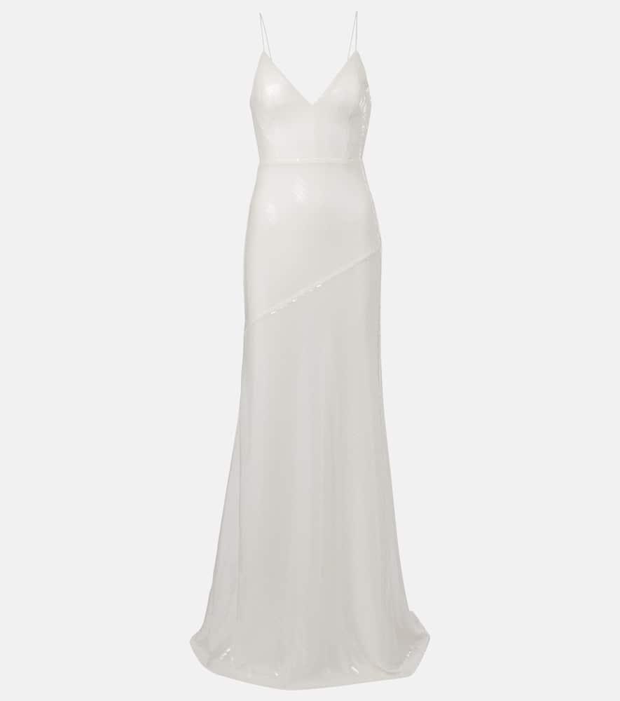 alex perry bridal sequined gown