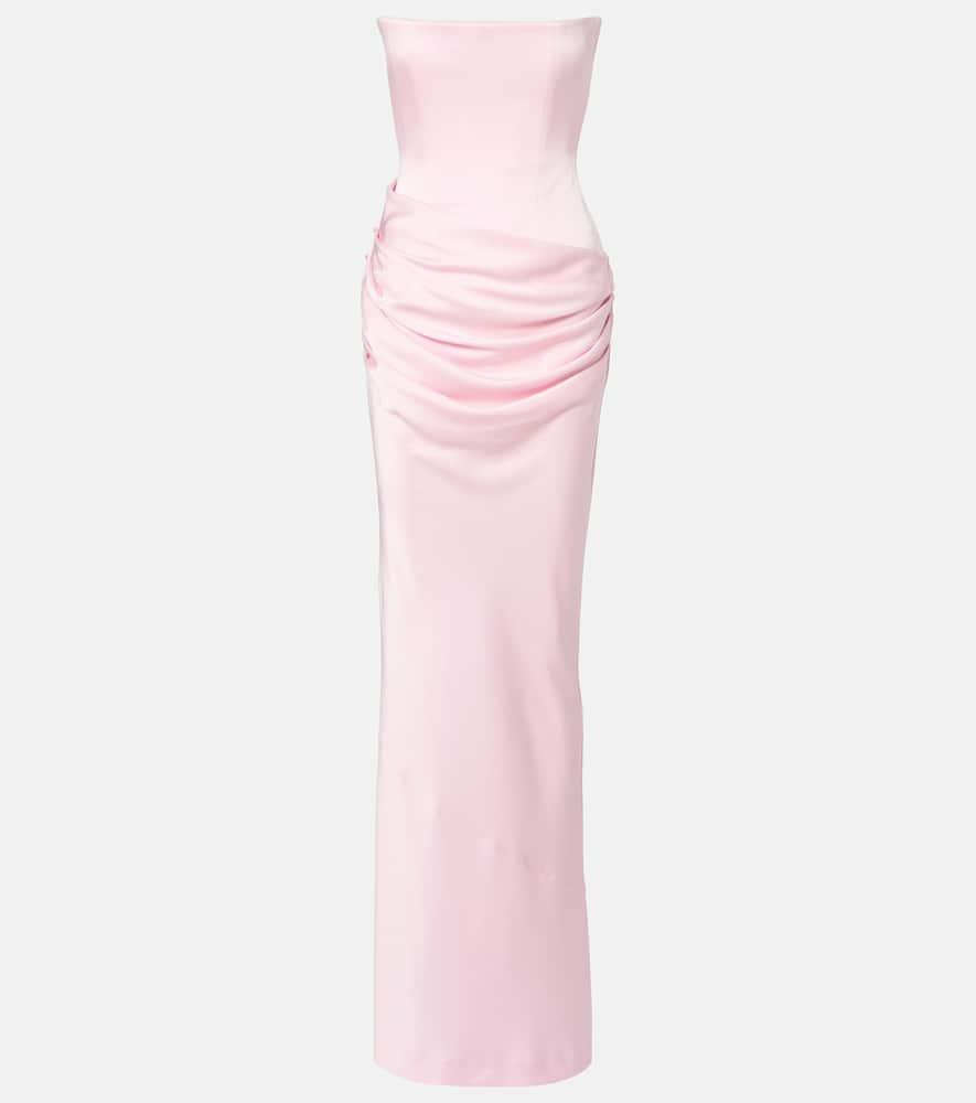 alex perry draped bustier gown