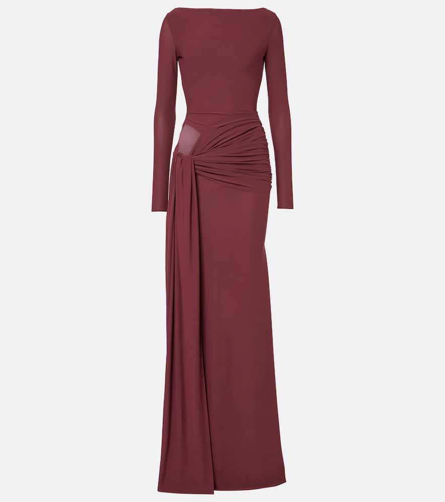 alex perry draped crêpe jersey gown
