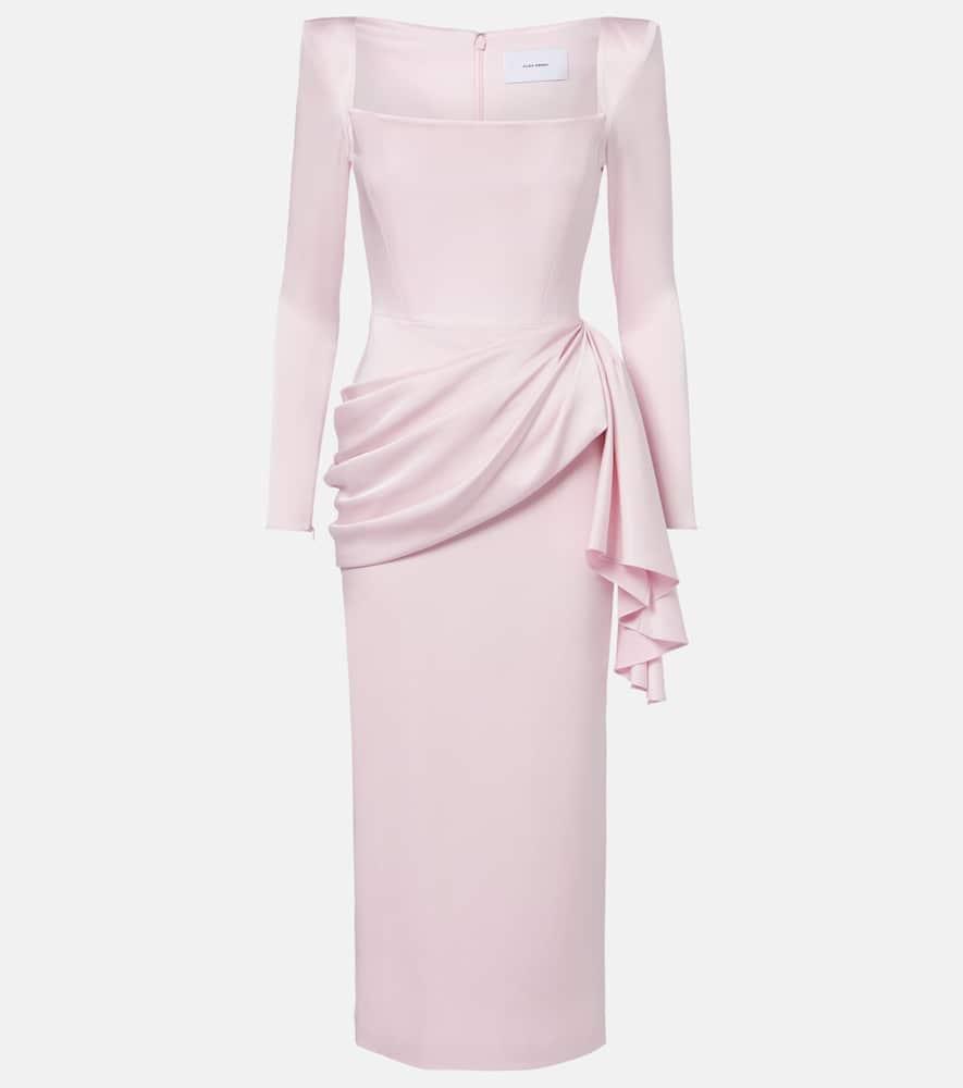 alex perry draped crêpe satin cocktail dress