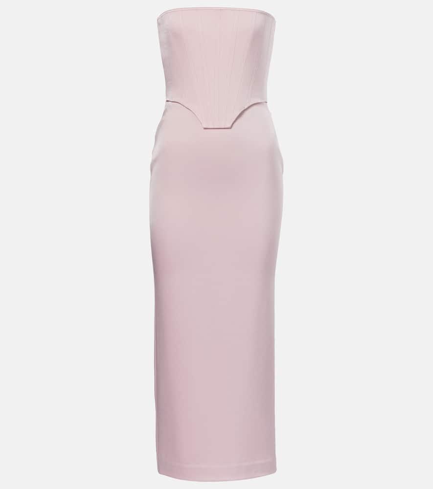 alex perry draped crêpe satin corset dress