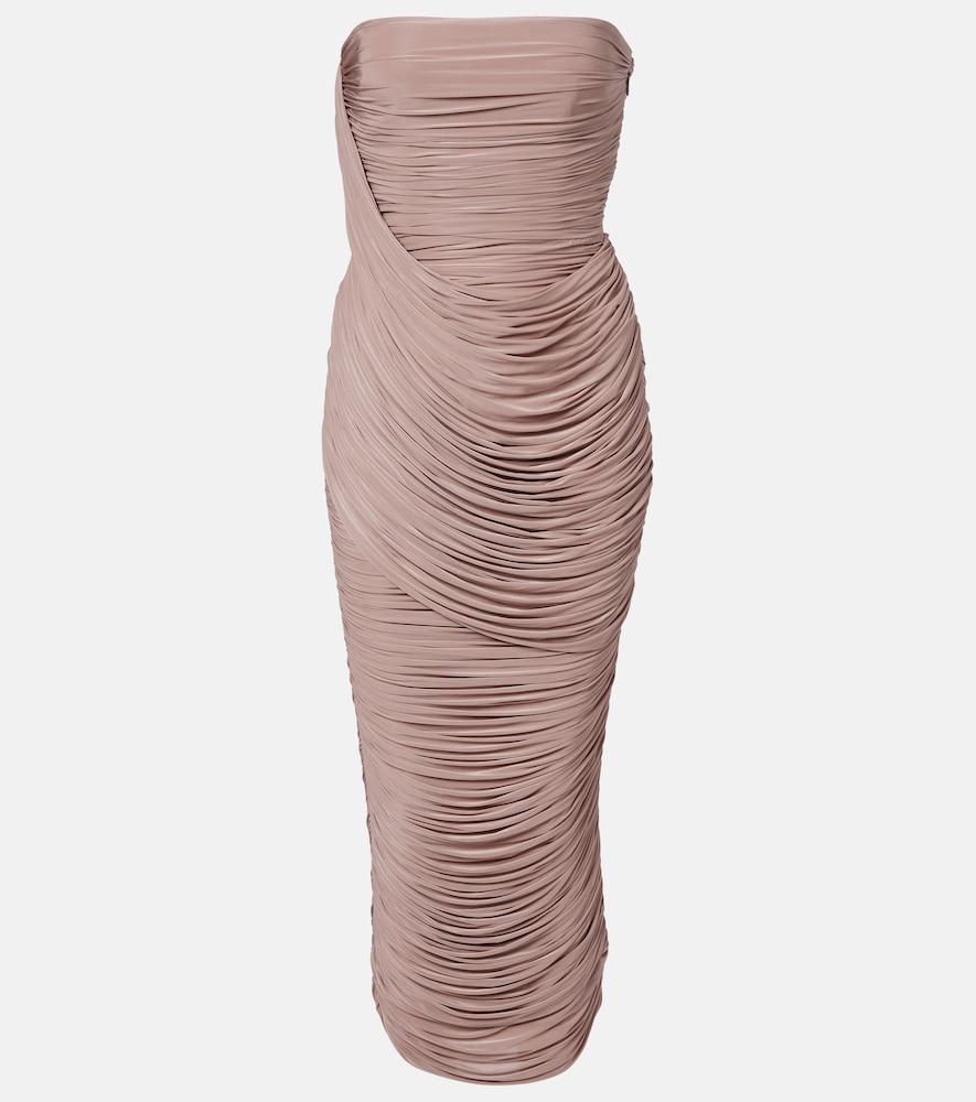 alex perry draped jersey bustier dress
