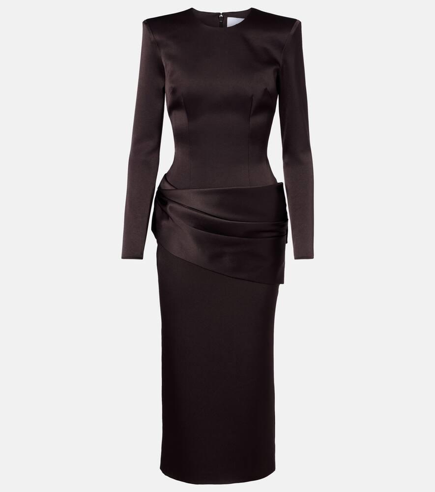 alex perry draped satin crêpe cocktail dress