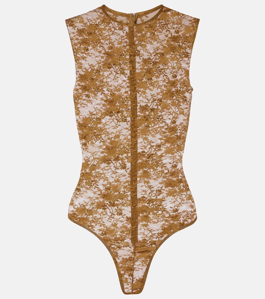 alex perry floral sheer lace bodysuit